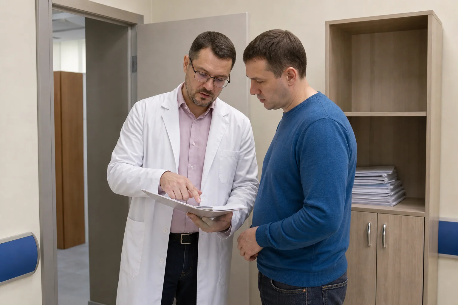 Врач готовит материалы для процедуре кодирования от алкоголизма